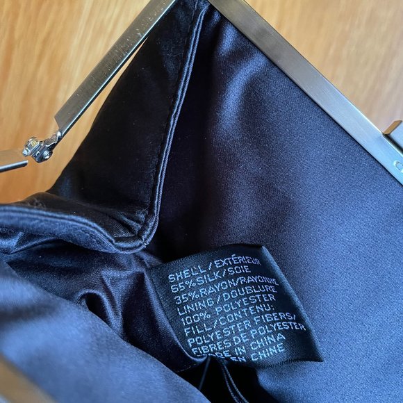 Club Monaco Silk Clutch in Black - Picture 3 of 4